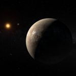 Artist’s impression of the planet orbiting Proxima Centauri