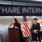 U.S. Sen. Tammy Duckworth And Captain Sully Sullenberger Hold News Conference At Chicago’s O’Hare Airport On The EVAC Act