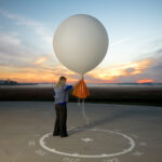Meteorologist, Carrie Suffern Prepares to Release the Weather Balloon at National Weather Service Headquarters in Sterling Virginia.